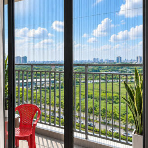 Cửa lưới chống muỗi dạng xếp hòa phát