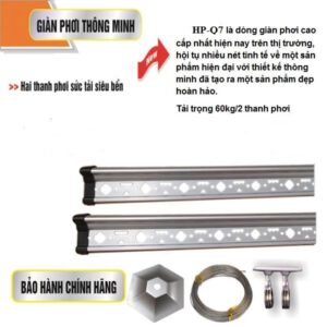 Giàn phơi Hòa Phát HP-Q7 7 thanh phoi gian phoi thong minh hoa phat gia re hp q7