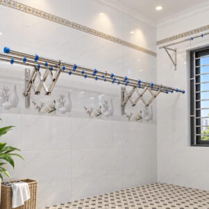 Giàn phơi thông minh gắn tường inox 316