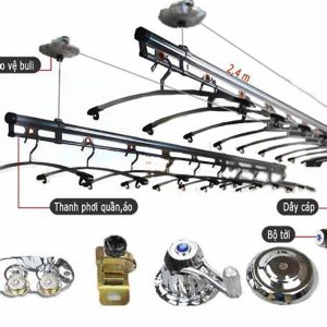 Alternative view of Giàn phơi 4 thanh nhập khẩu Korea K237 (khuyến mãi có số lượng trong ngày)