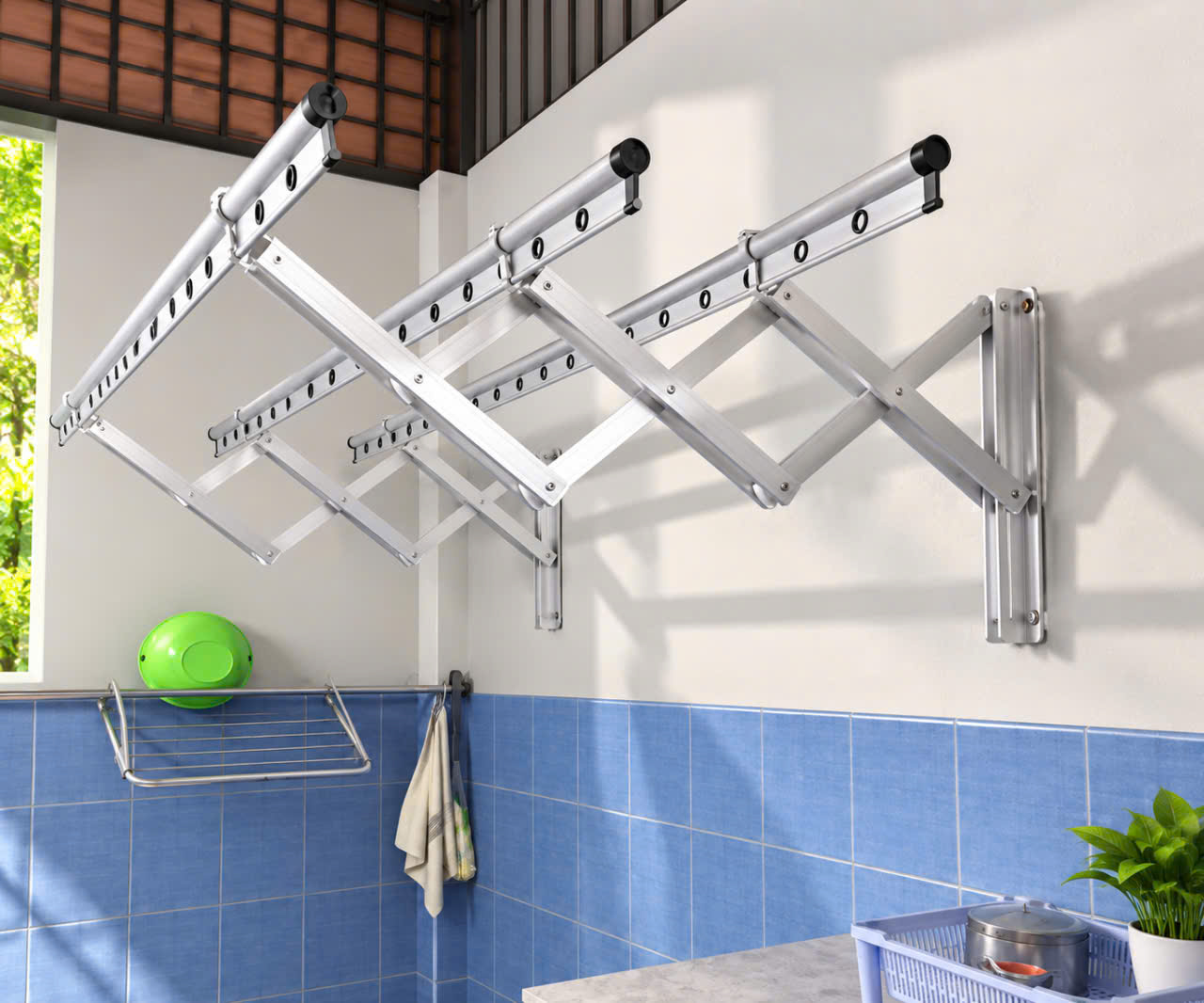 Giàn phơi gắn tường nhập khẩu Korea T54 2026 (Khuyến mãi có số lượng trong ngày) 2 Giàn phơi gắn tường nhập khẩu Korea T54 2026 (Khuyến mãi có số lượng trong ngày) - Ảnh 2